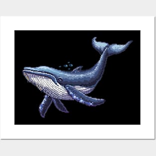 Pixel Whale Posters and Art